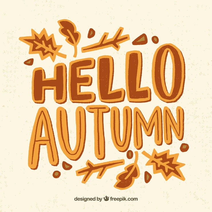Vector gratuito fondo de hola otoño dibujado a mano
