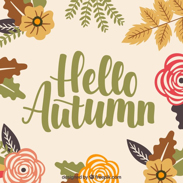 Fondo de hola otoño