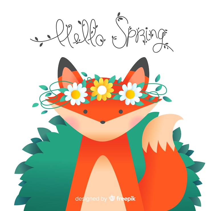 Vector gratuito fondo de hola primavera