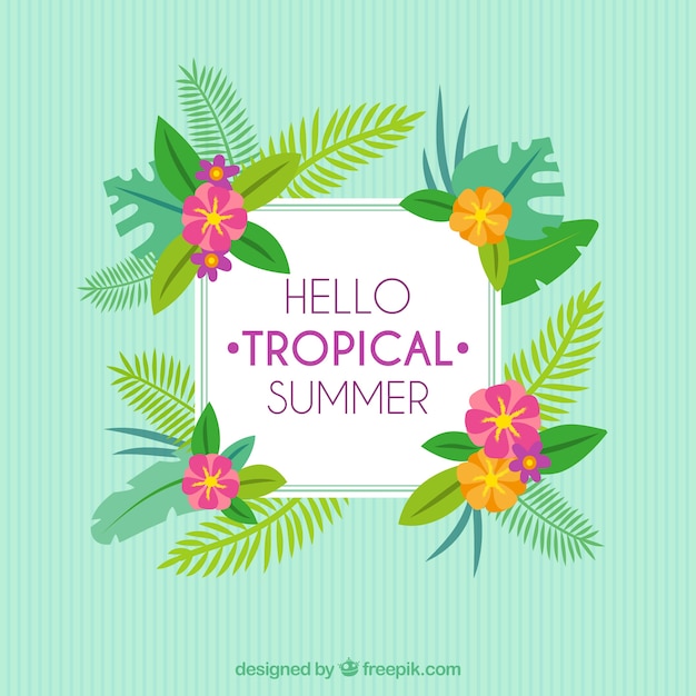 Fondo de hola verano tropical