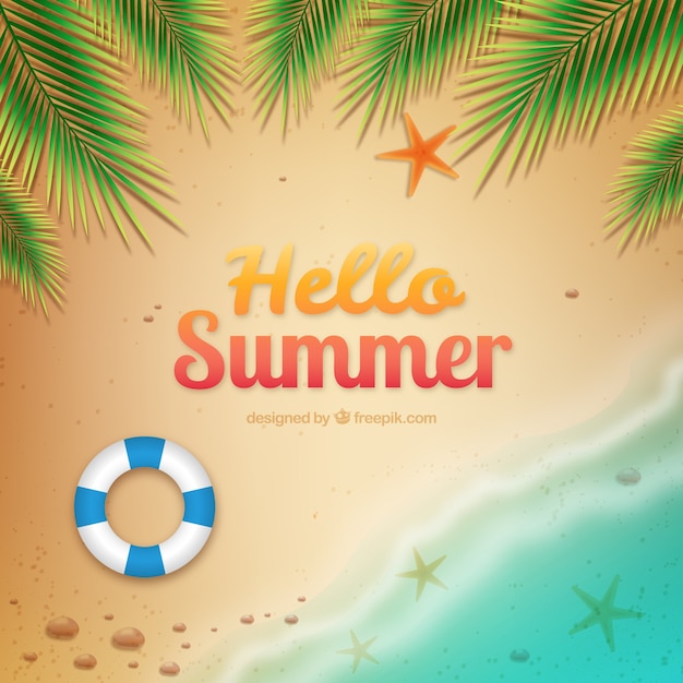 Vector gratuito fondo de hola verano