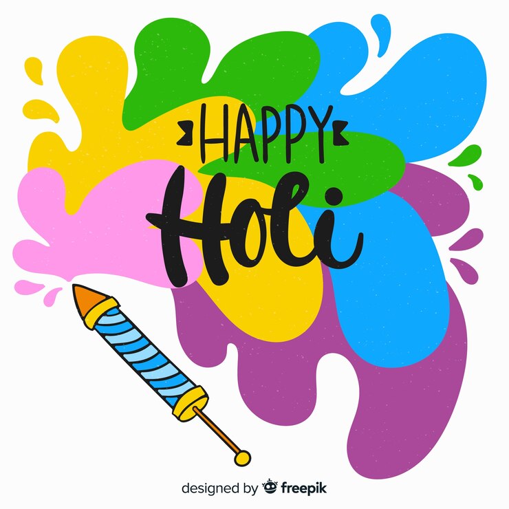 Vector gratuito fondo de holi festival dibujado a mano