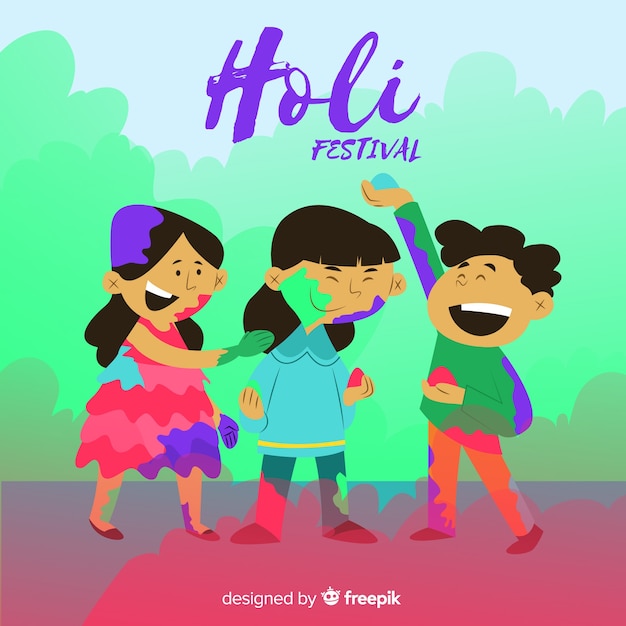 Fondo holi festival gente sucia