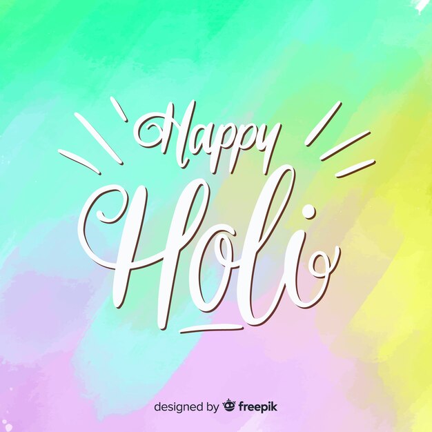 Fondo holi lettering