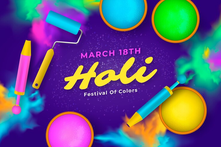 Vector gratuito fondo holi realista