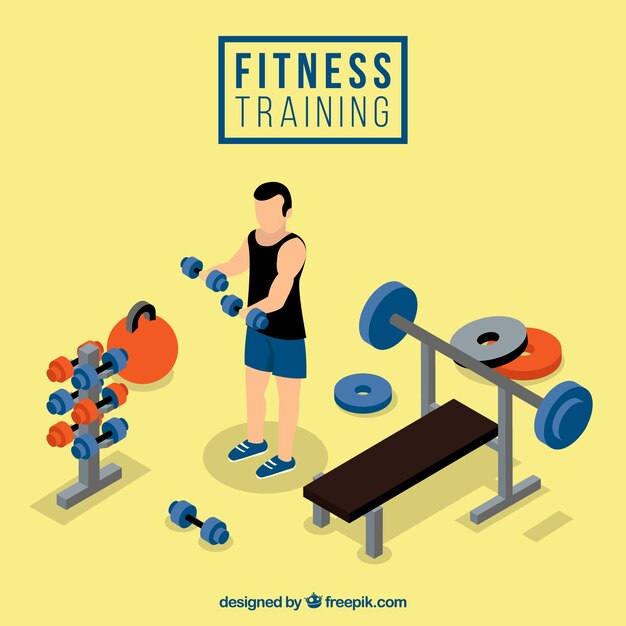 Fondo de hombre en un gimnasio 