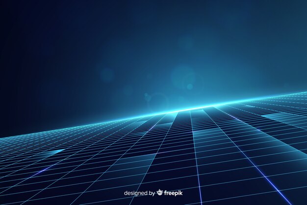 Fondo de horizonte futurista con formas modernas