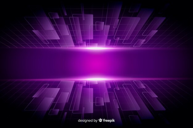 Fondo de horizonte futurista