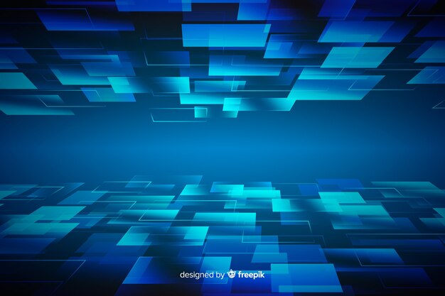 El fondo del horizonte futurista
