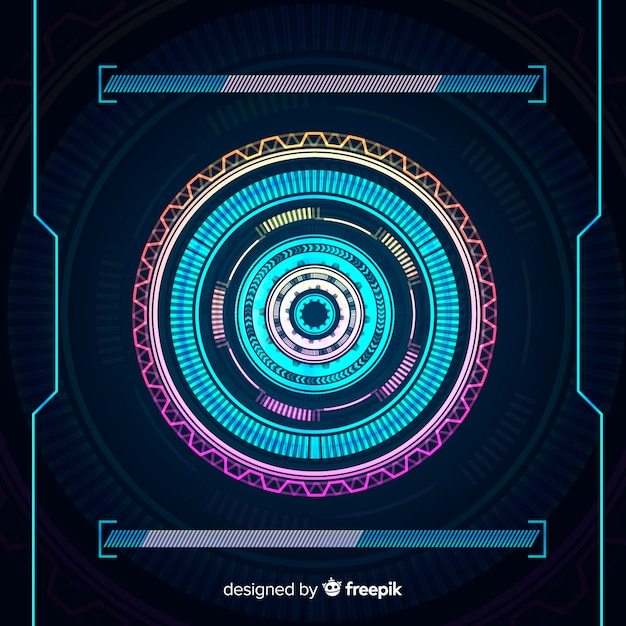 Vector gratuito fondo de hud futurista