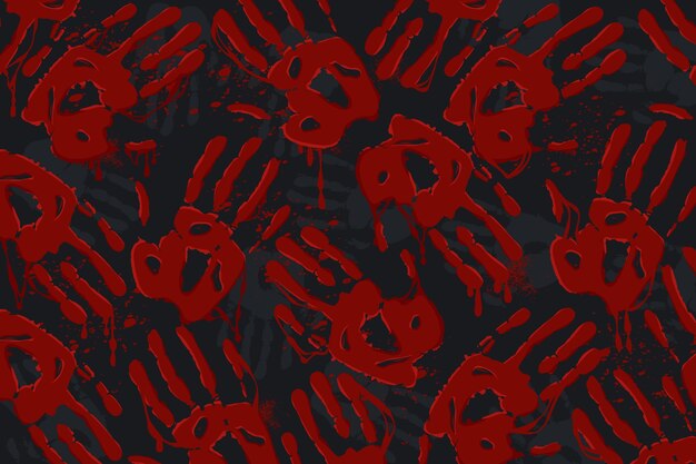 El fondo de la huella de mano ensangrentada