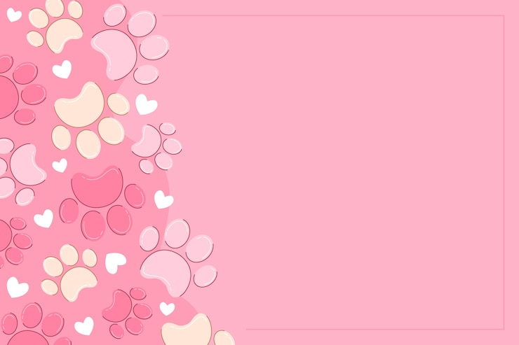 Vector gratuito fondo con huellas de patas de diseño plano