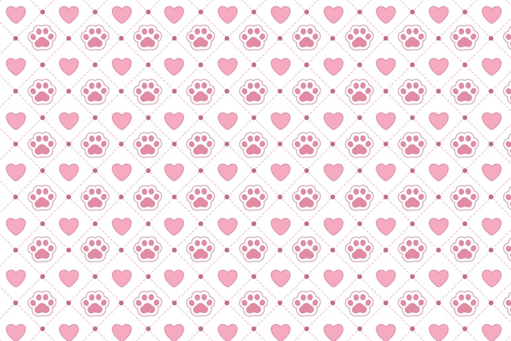 Vector gratuito fondo de huellas de patas de diseño plano