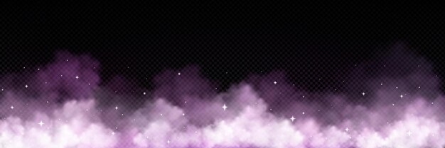 Fondo de humo abstracto realista con estrellas