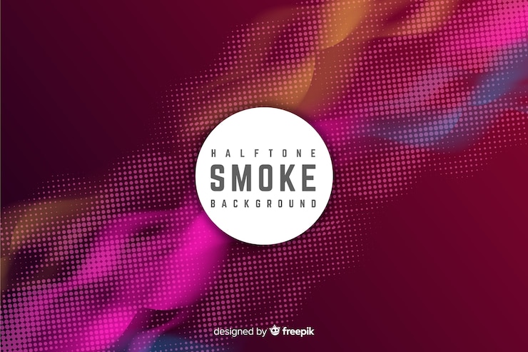Vector gratuito fondo de humo de medio tono colorido