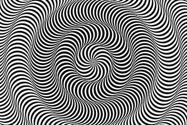 Fondo de ilusión óptica dibujado a mano