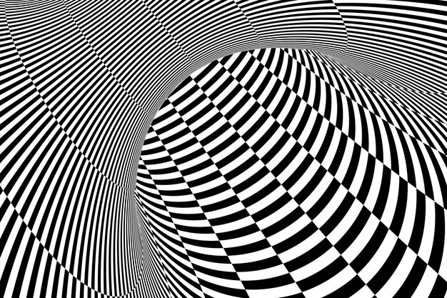 Fondo de ilusión óptica dibujado a mano