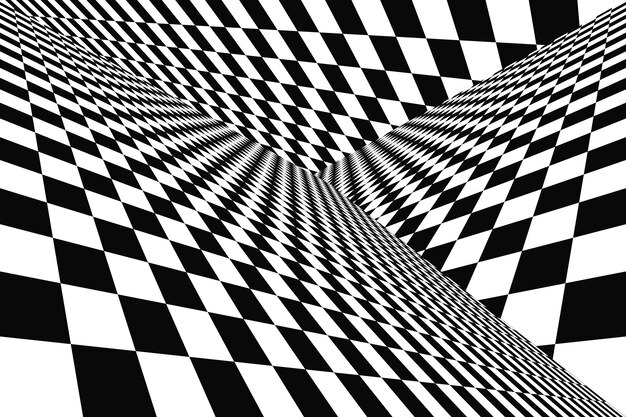 Fondo de ilusión óptica dibujado a mano