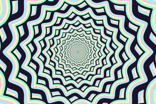 Fondo de ilusión óptica dibujado a mano