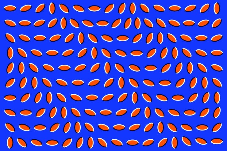 Vector gratuito fondo de ilusión óptica de diseño plano