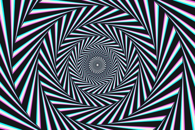 Fondo de ilusión óptica de diseño plano
