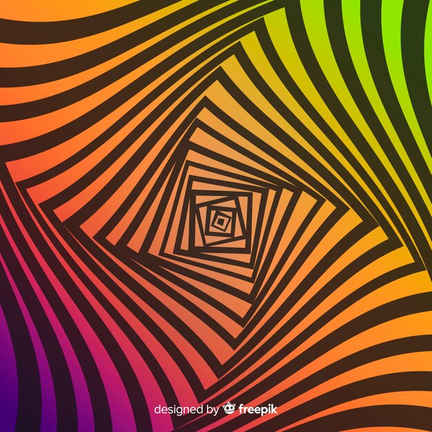 Fondo ilusión óptica diseño plano