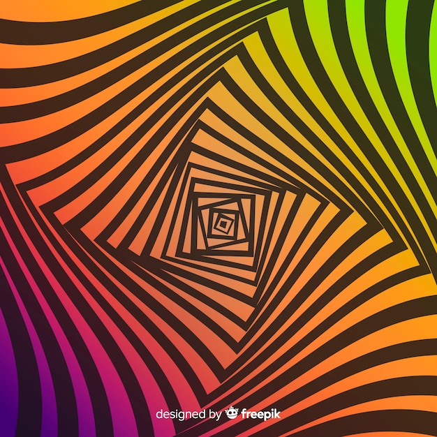Fondo ilusión óptica diseño plano