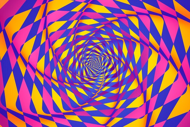 El fondo de la ilusión óptica psicodélica