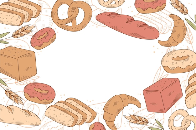 Vector gratuito fondo de ilustración de comida de diseño plano