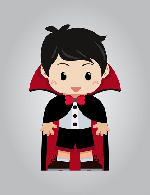 Fondo con ilustración de drácula