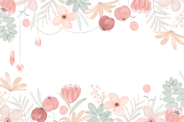 Fondo de ilustración de flores de acuarela