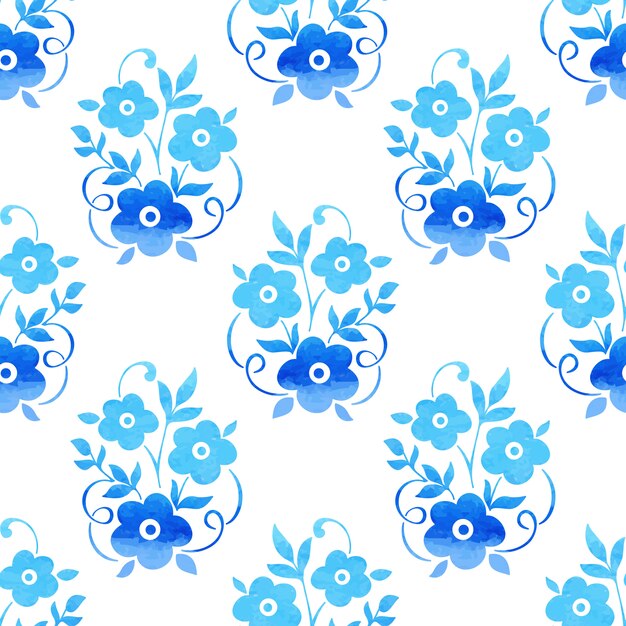 Fondo inconsútil del modelo de la flor de la acuarela. Textura elegante para los fondos.