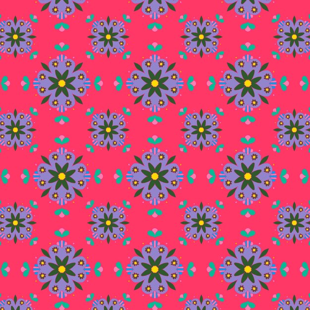 Fondo indio del modelo del vector de la flor de la mandala