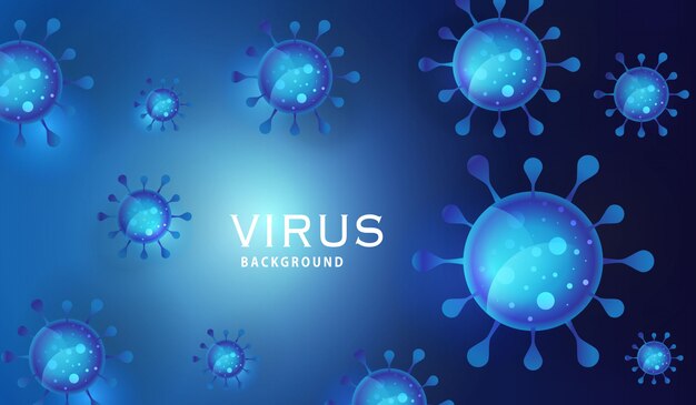 Fondo de infección de virus o concepto de bacteria