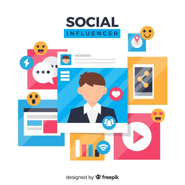 Fondo de influencer en redes social