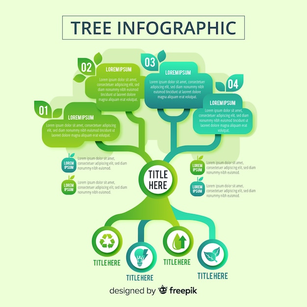 Fondo infografía árbol