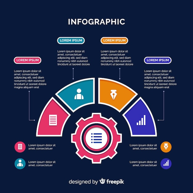Fondo infografía colorido
