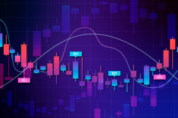 Fondo de infografía de comercio de divisas