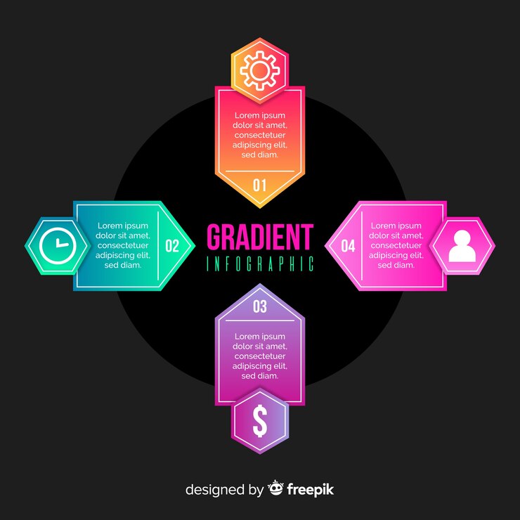 Vector gratuito fondo infografía degradado