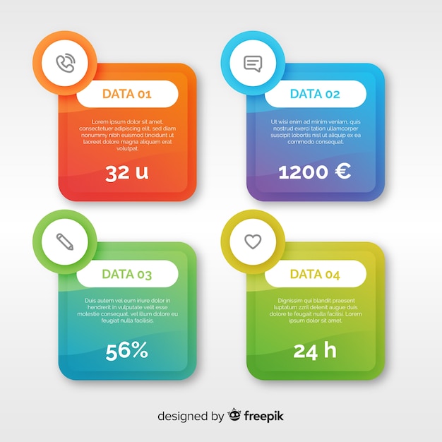 Fondo infografía plana colorida