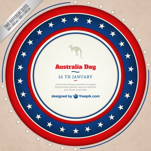 Vector gratuito fondo de insignia del día de australia