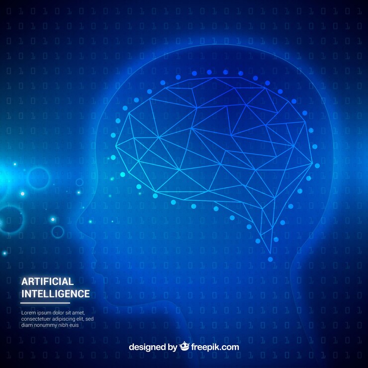 Vector gratuito fondo de inteligencia artificial en estilo abstracto