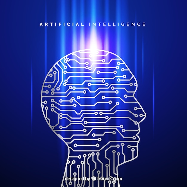 Fondo de inteligencia artificial en estilo abstracto