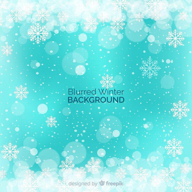 Fondo de invierno borroso