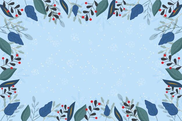 Fondo de invierno de diseño plano