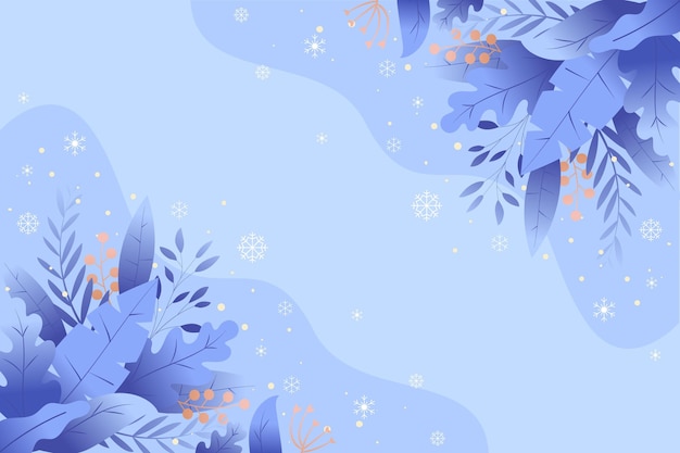 Fondo de invierno de diseño plano