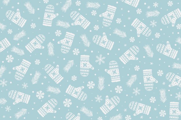 Fondo de invierno de diseño plano