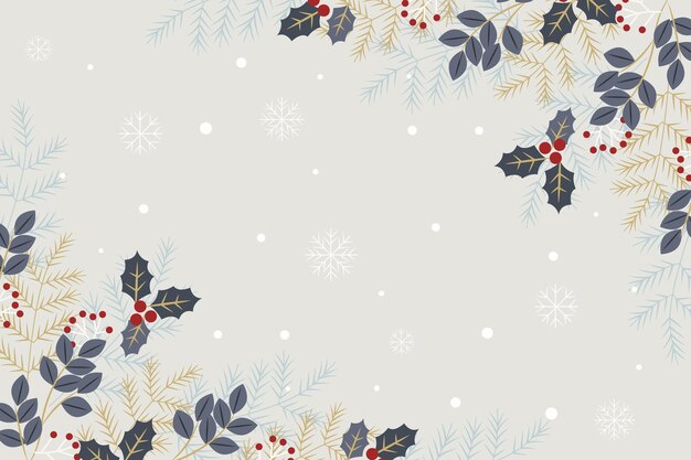 Fondo de invierno de diseño plano