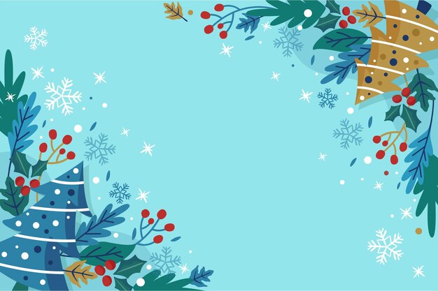 Fondo de invierno de diseño plano