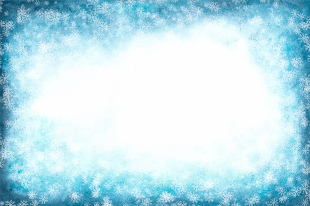 Fondo de invierno en estilo acuarela con espacio vacío